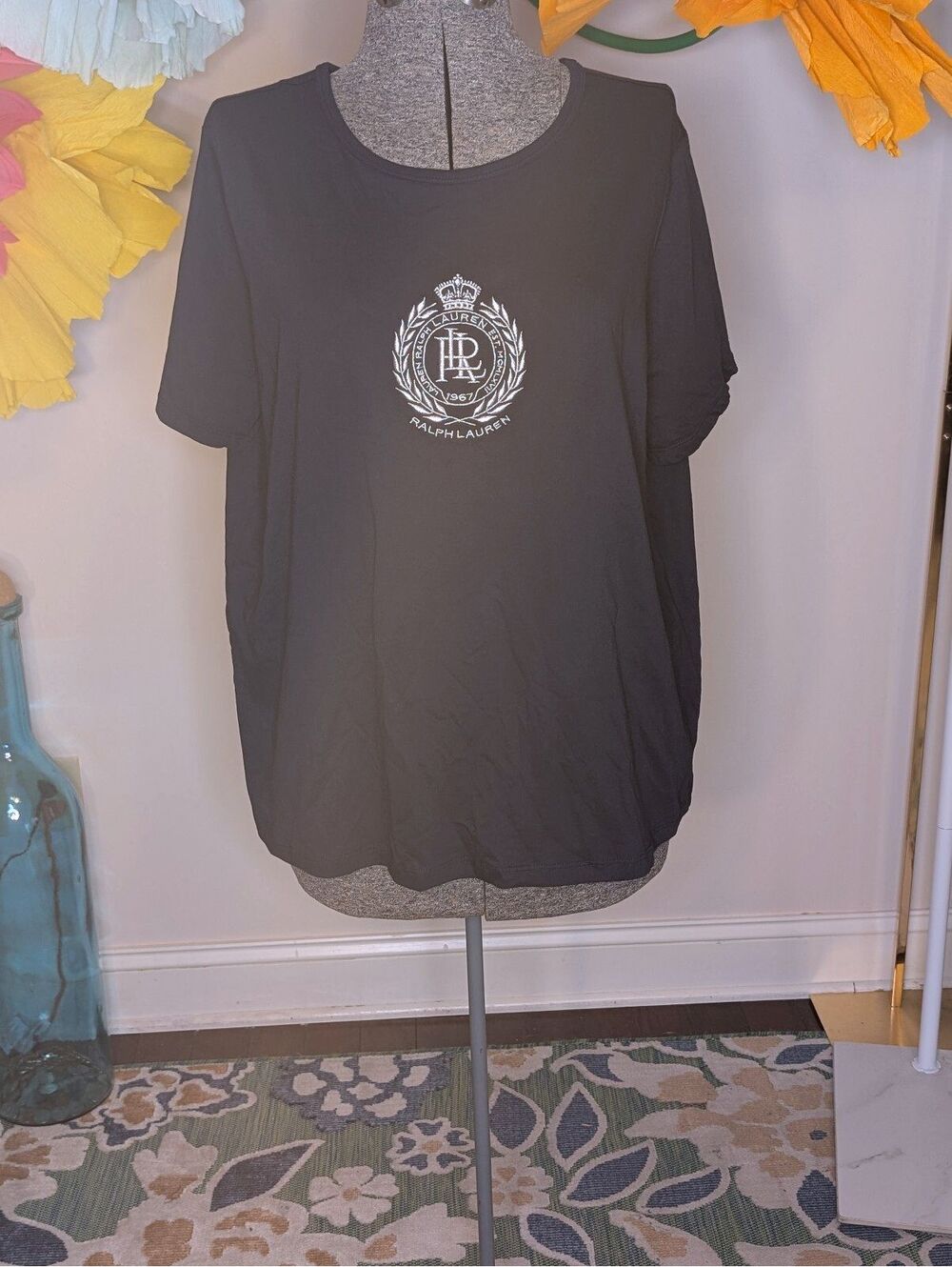 2017 - Ralph Lauren Lauren Active Women's Navy Blue Cotton T-Shirt 2X